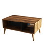 Hanah Home Exxen - 2070 Mesa de centro de 2 niveles Nogal y Antracita